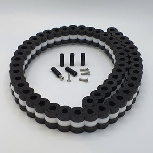 Modellbau Reifenstapel 99 cm Tire Wall for slotcartracks black white  