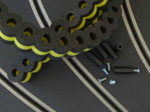 Modellbau Reifenstapel XL schwarz gelb von RAS Rennbahnzubehör
