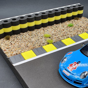 Reifenstapel Modellbau und Curbs auf Diorama - Rennbahnzubehör von RAS