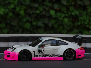 Reifen Stapel Modellbau schwarz weiss Porsche NSR pink - Alternative zu carrera 21130 carrera