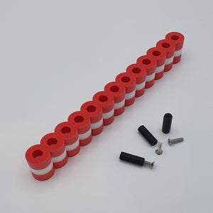 Modellbau Reifenstapel 25 cm rot weiss mit Befestigungen